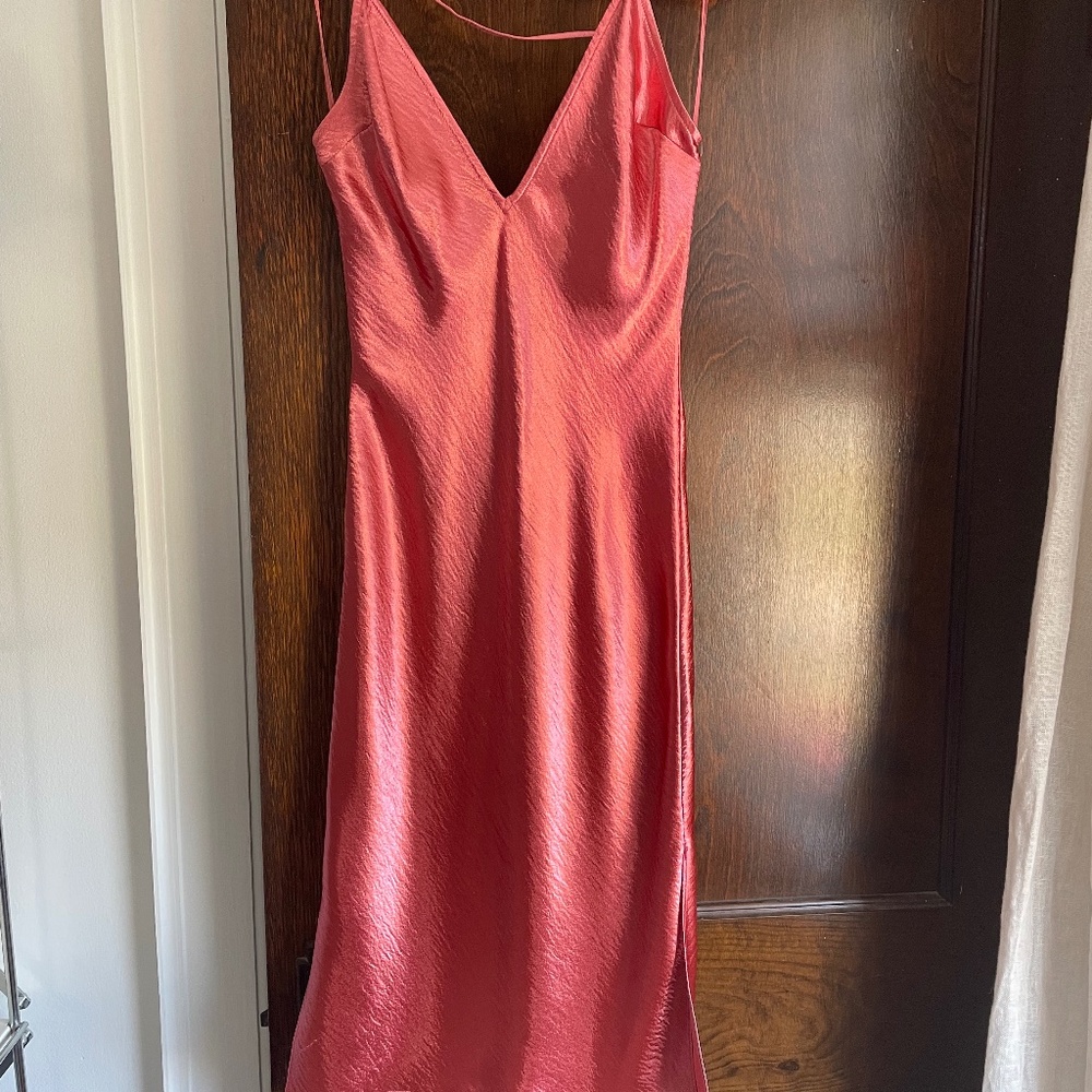 Shiny Pink Express Midi Dress